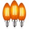 Luxrite B11 LED Orange Light Bulbs 4.5W 40W Equivalent Colored Glass E12 Candelabra Base, 3PK LR21746-3PK - alternate 1